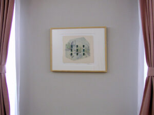 病院の病室に飾った白駒一樹の版画
